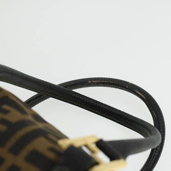 FENDI Zucca Canvas Hand Bag Brown Black - Picture 10 of 15